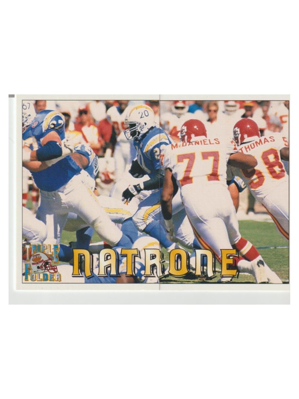 Natron Means 1994 Pacific Trading Cards Triple Folder – Ungraded – Chargers
